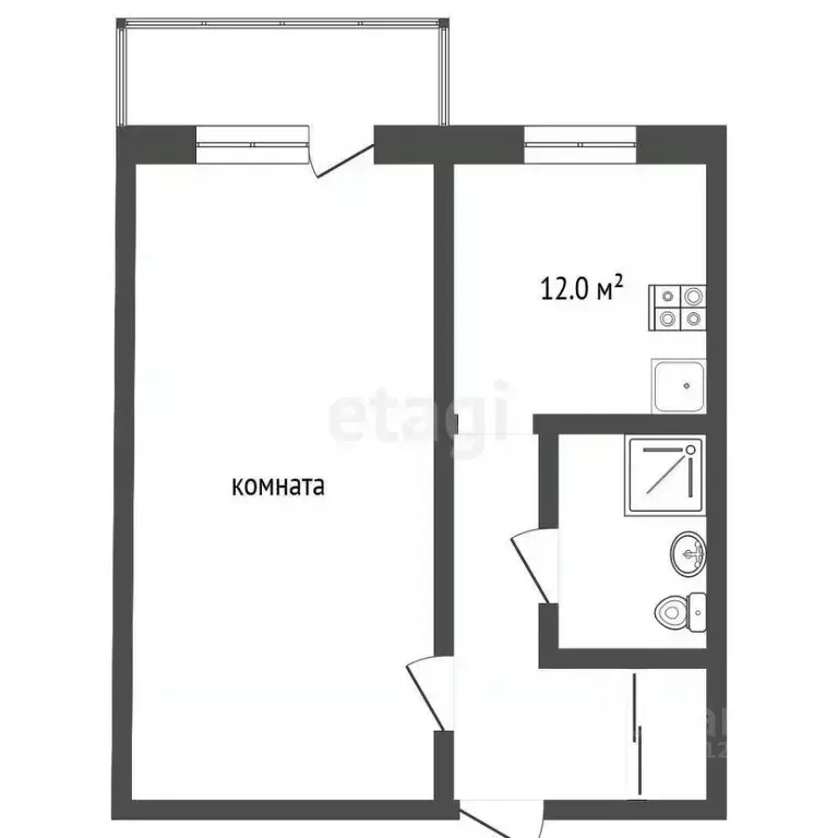 1-к кв. Ставропольский край, Железноводск ул. Косякина (38.0 м) - Фото 1