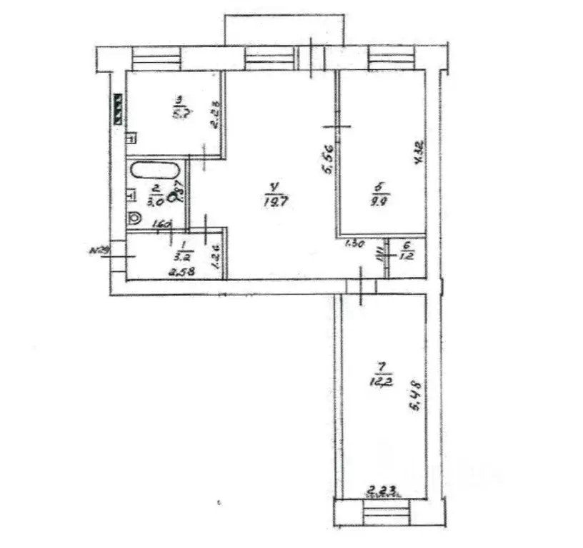 3-к кв. Кировская область, Слободской ул. Грина, 31 (54.9 м) - Фото 0