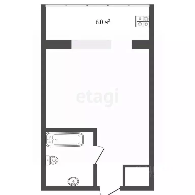 Студия Тюменская область, Тюмень Ставропольская ул., 1в (17.6 м) - Фото 2