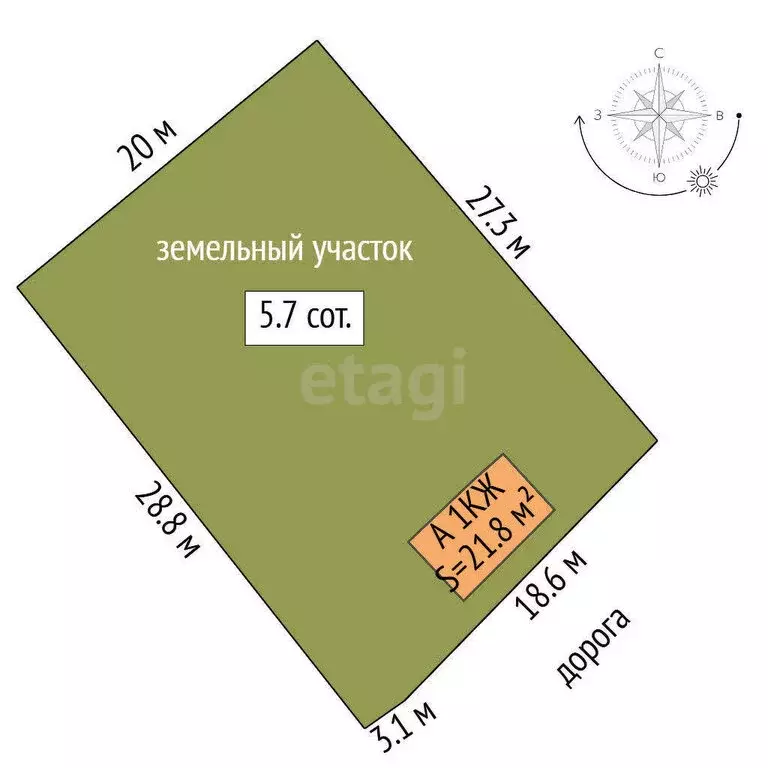 Дом в Тюменский муниципальный округ, СНТ Черёмушки (21.8 м) - Фото 1