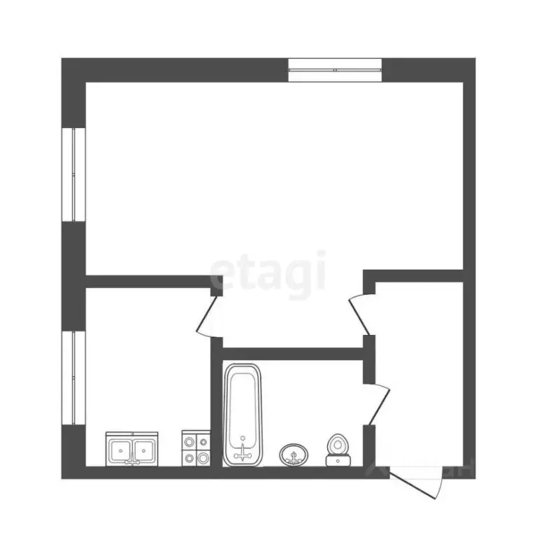 1-к кв. Тюменская область, Тюмень проезд Геологоразведчиков, 21 (30.5 ... - Фото 0