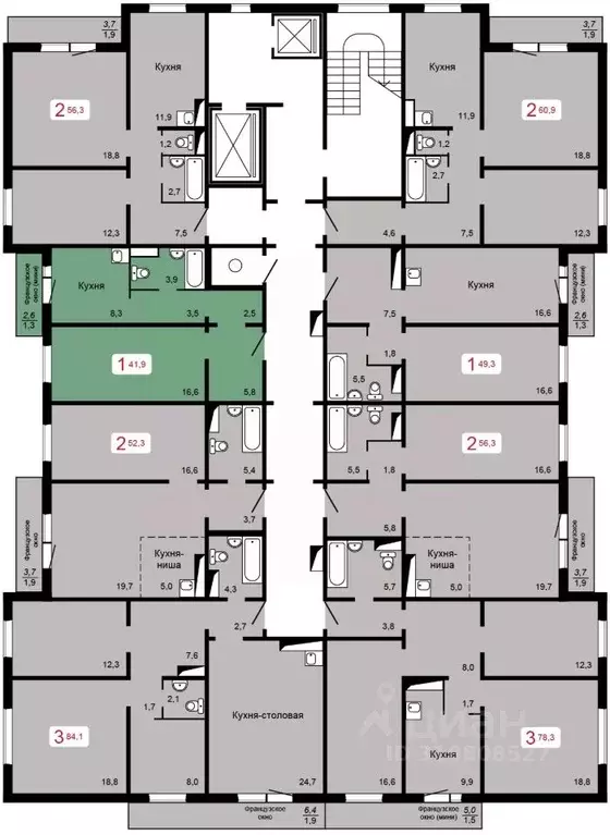 1-к кв. Красноярский край, Красноярск ул. Кутузова, 2с4 (41.9 м) - Фото 0