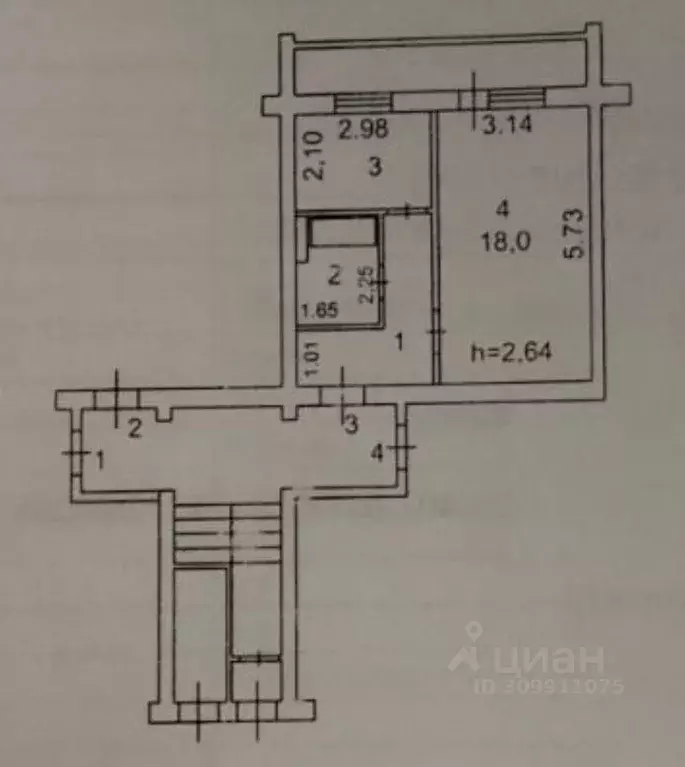 1-к кв. Иркутская область, Иркутск ул. Баумана, 240/3 (33.0 м) - Фото 0