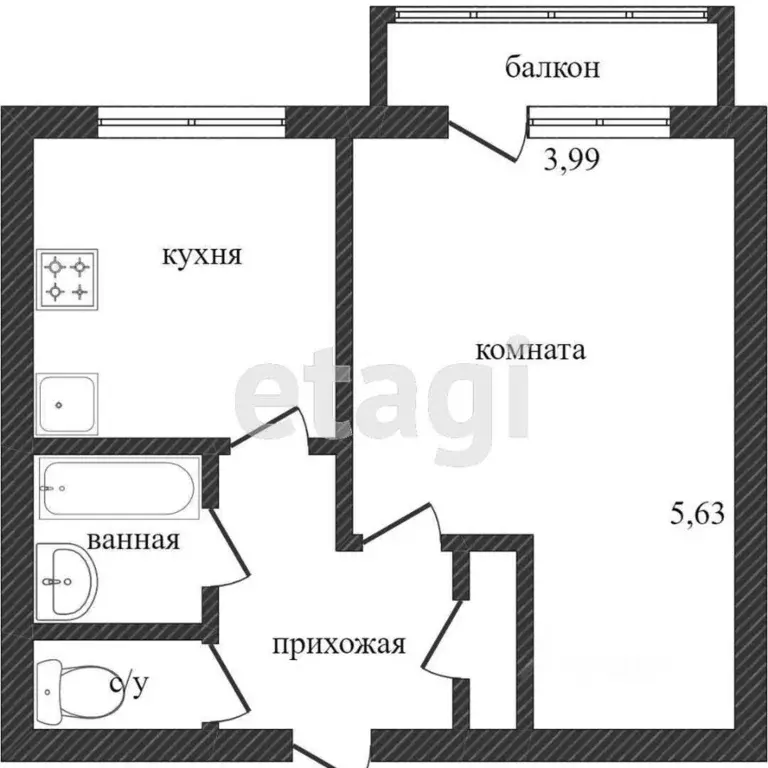 1-к кв. Ханты-Мансийский АО, Сургут просп. Ленина, 42 (36.1 м) - Фото 1