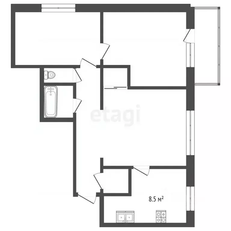 3-к кв. Оренбургская область, Оренбург ул. Чкалова, 46 (67.4 м) - Фото 1