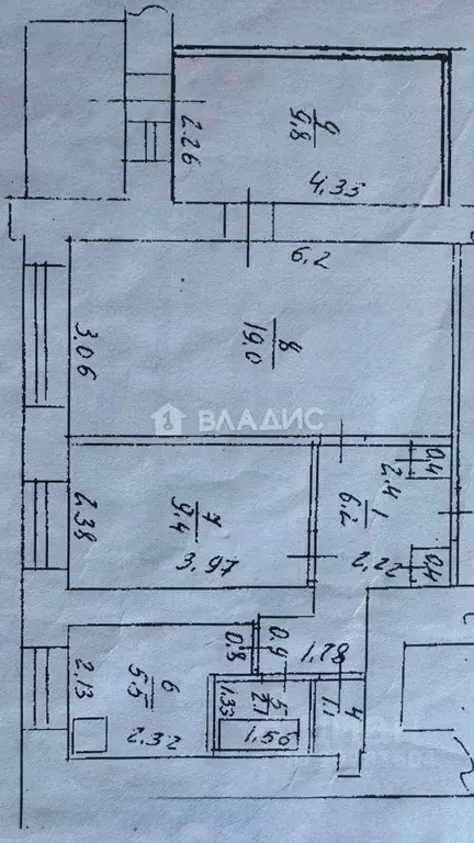 3-к кв. Башкортостан, Уфа ул. Рихарда Зорге, 46 (53.9 м) - Фото 1