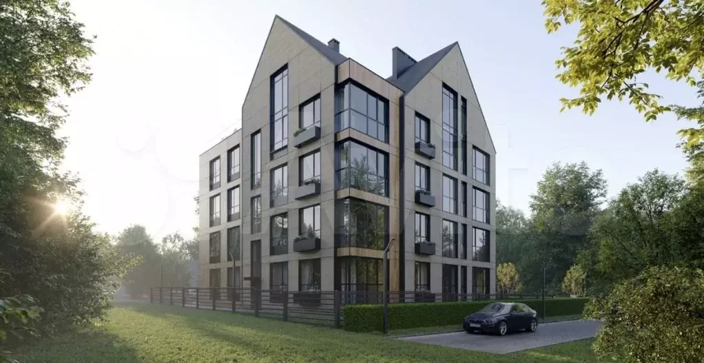 1-к. квартира, 43,7 м, 1/4 эт. - Фото 0