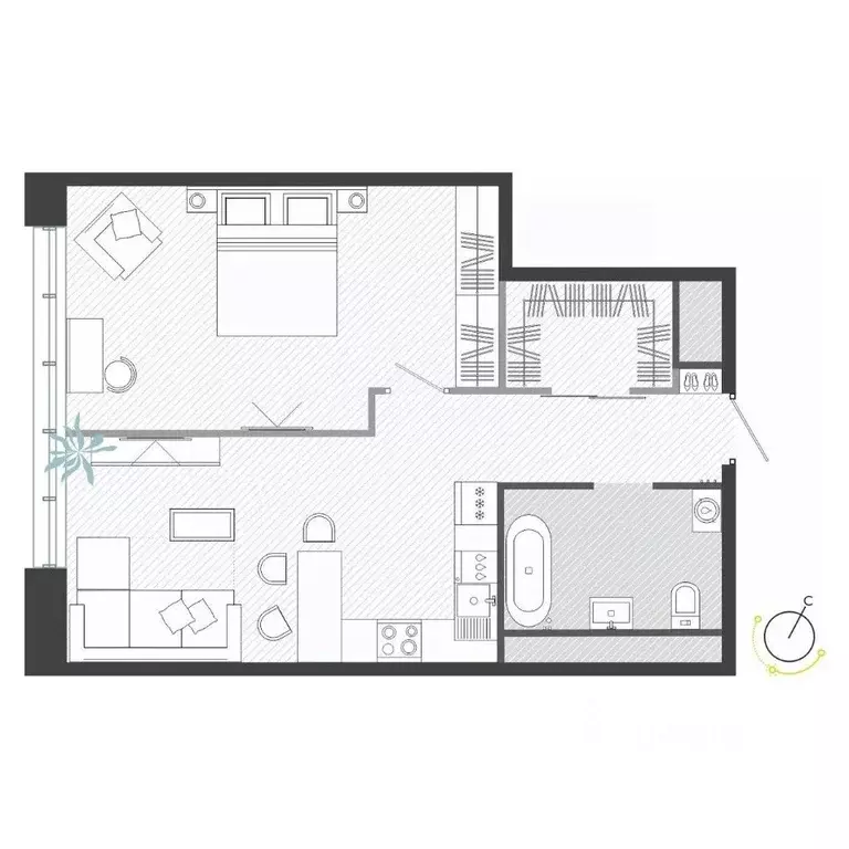 2-к кв. Приморский край, Владивосток ул. Нейбута (54.33 м) - Фото 1