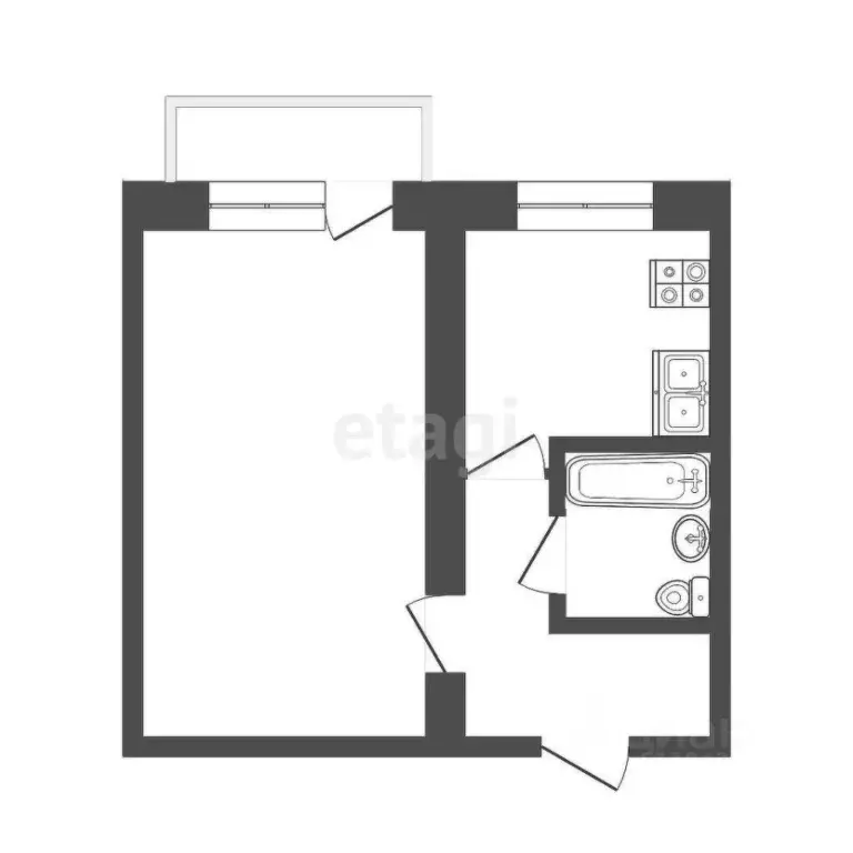 1-к кв. Мордовия, Саранск ул. Воинова, 18 (32.7 м) - Фото 1