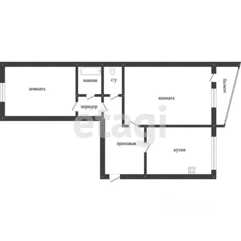 2-к кв. Ханты-Мансийский АО, Сургут просп. Мира, 20 (53.7 м) - Фото 1