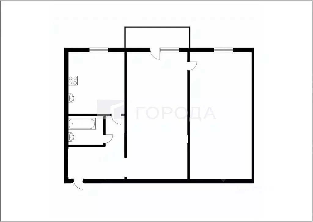 2-к кв. Кемеровская область, Новокузнецк ул. Клименко, 13 (45.9 м) - Фото 1