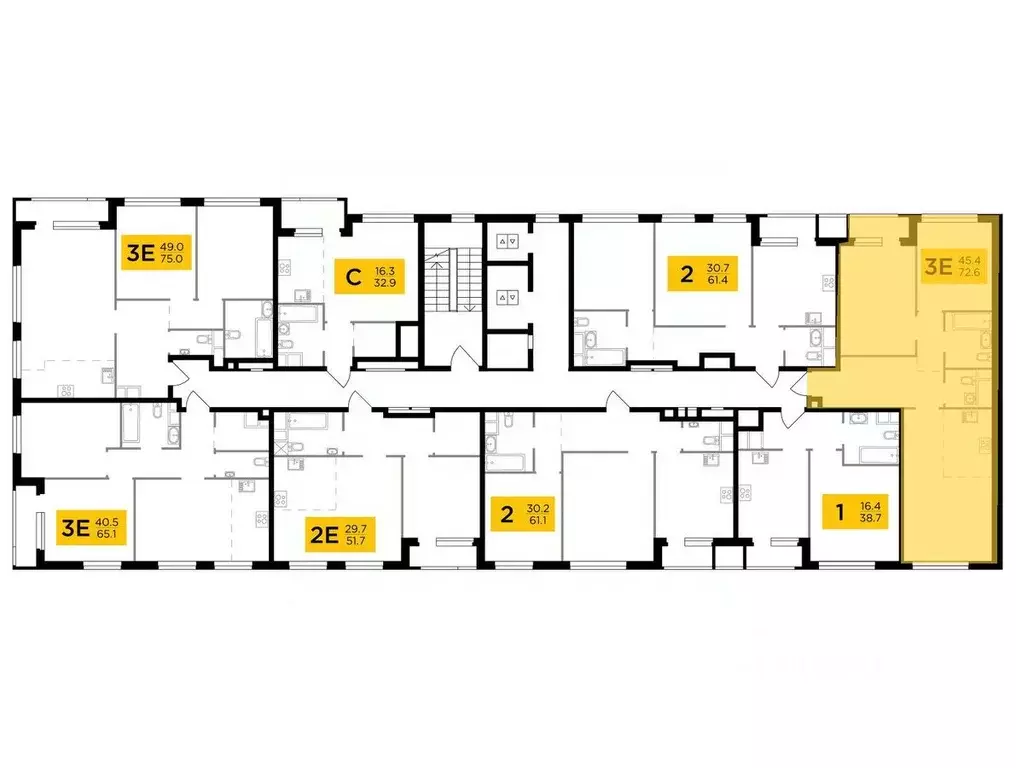 3-к кв. Москва Филатов Луг жилой комплекс, к5 (72.6 м) - Фото 0