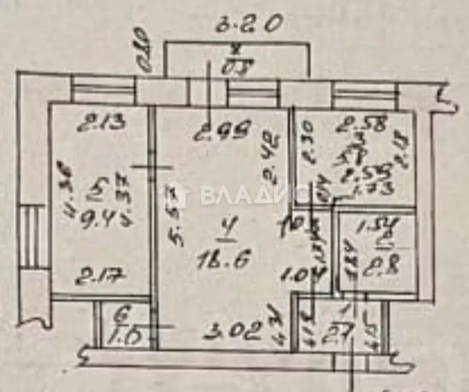 2-к кв. Башкортостан, Стерлитамак просп. Ленина, 42 (42.0 м) - Фото 2
