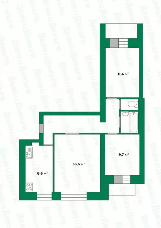 3-комнатная квартира: Кирово-Чепецк, проспект Россия, 18 (60.7 м) - Фото 2