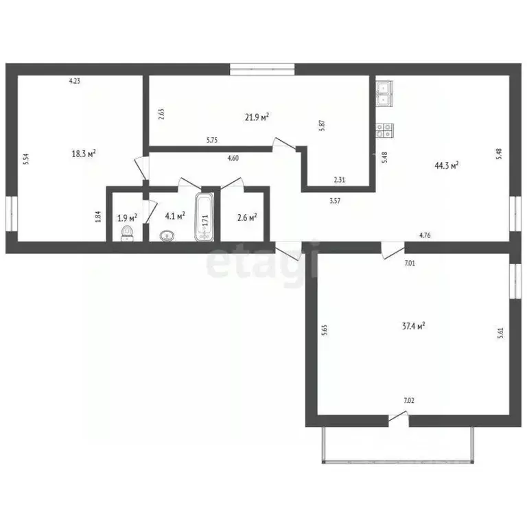 3-к кв. Вологодская область, Вологда Новый пер., 16 (130.5 м) - Фото 2