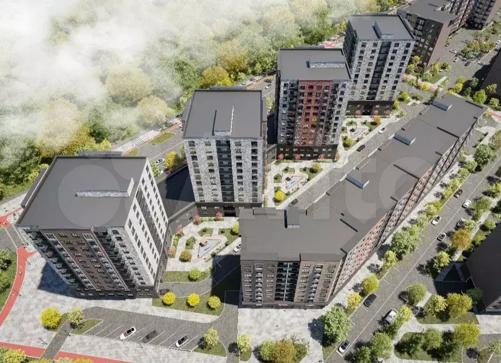 1-к. квартира, 43,4 м, 6/9 эт. - Фото 1