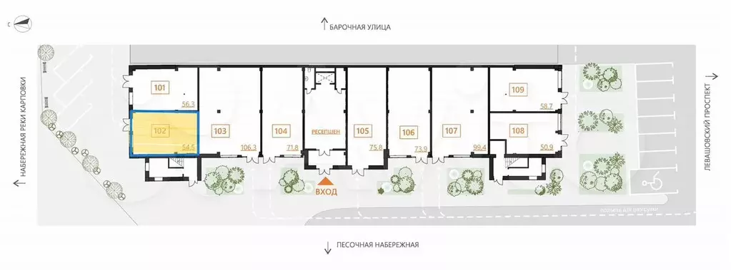 Свободного назначения, 54.5 м - Фото 0