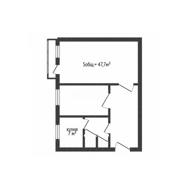 2-к кв. Брянская область, Сельцо проезд Горького, 7 (47.7 м) - Фото 2