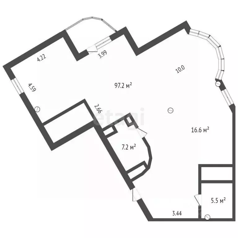 3-к кв. Москва Нежинская ул., 8К1 (126.5 м) - Фото 1