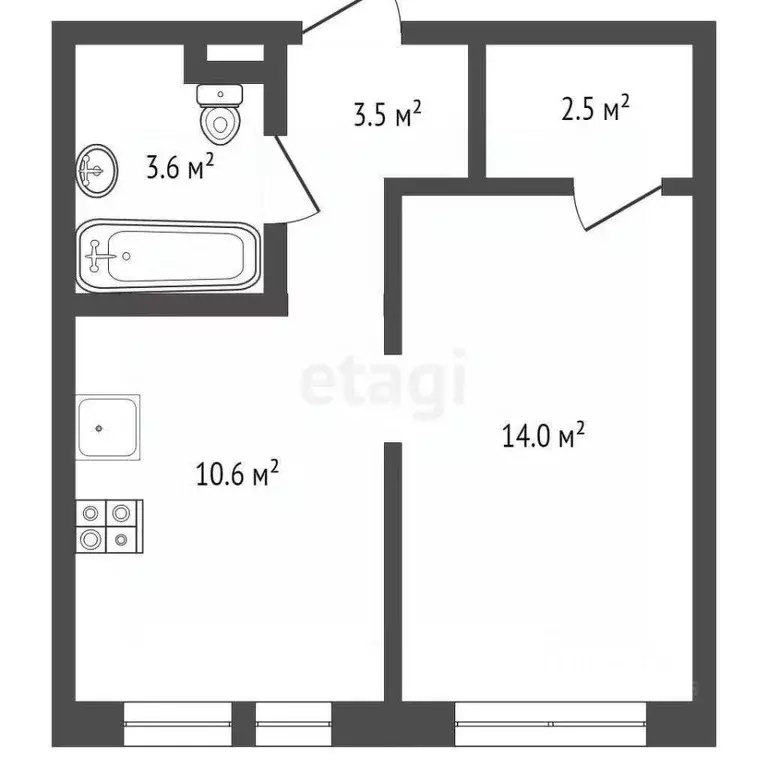 1-к кв. Москва 2-й Нагатинский проезд, 2/3 (34.2 м) - Фото 1