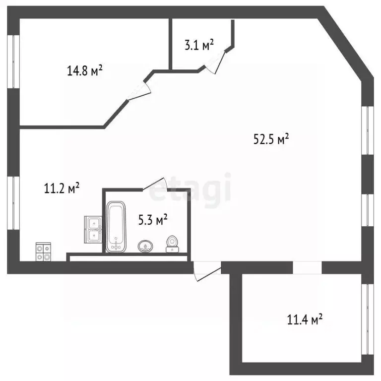 2-к кв. Санкт-Петербург Малая Садовая ул., 3/54 (98.3 м) - Фото 1