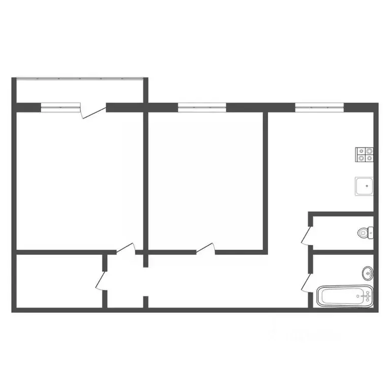2-к кв. Тульская область, Тула ул. Братьев Жабровых, 5 (50.6 м) - Фото 1