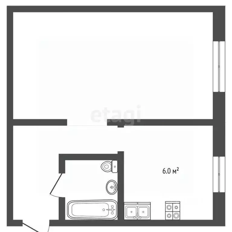 1-к кв. Московская область, Воскресенск Фетровой фабрики мкр, ул. ... - Фото 2