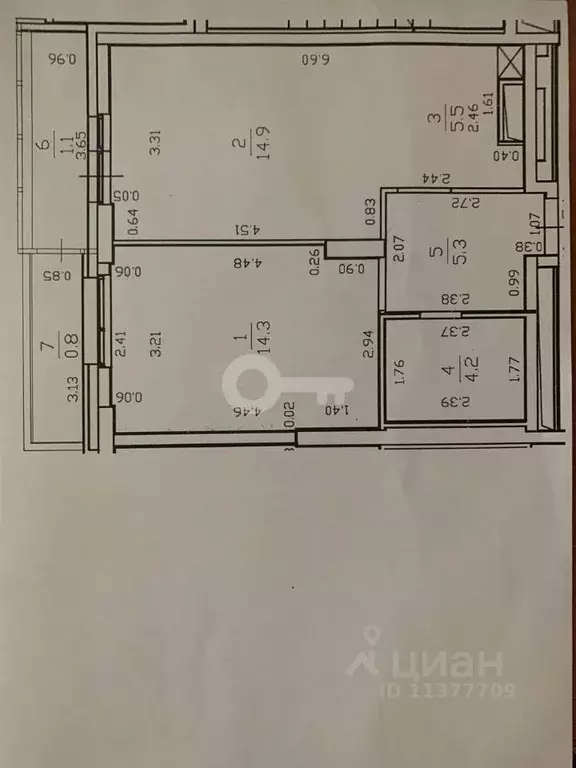 2-к кв. Татарстан, Казань ул. Рауиса Гареева, 113 (44.2 м) - Фото 1