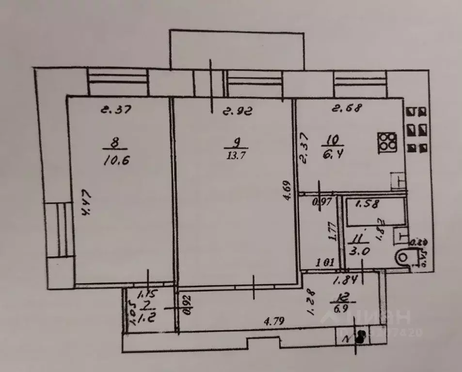 2-к кв. Кировская область, Киров ул. Некрасова, 11 (42.0 м) - Фото 1