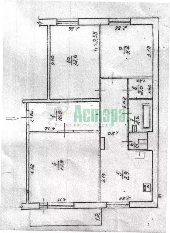 3-к. квартира, 67,6 м, 5/9 эт. - Фото 0