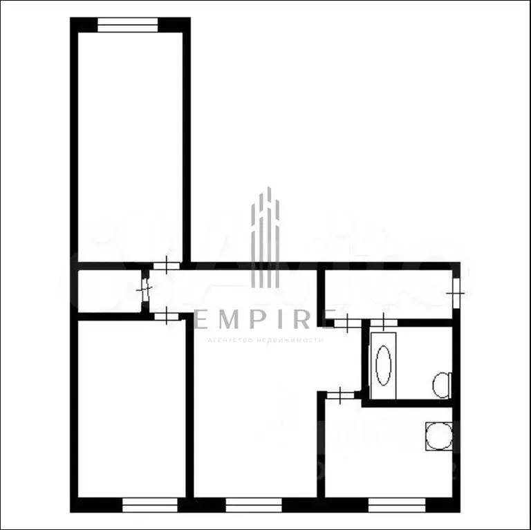 3-к. квартира, 60 м, 3/17 эт. - Фото 0