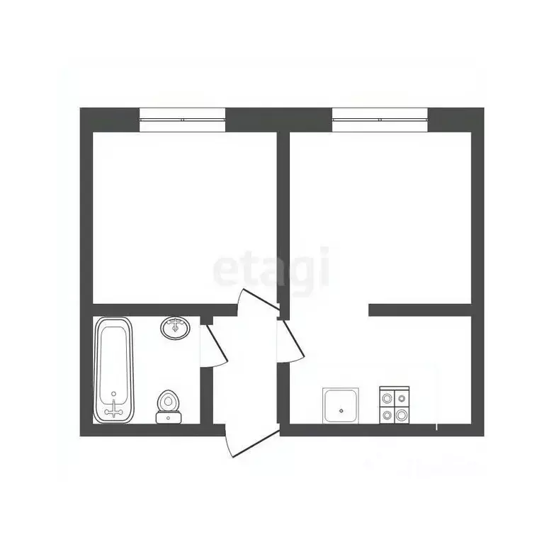 2-к кв. Мордовия, Саранск Студенческая ул., 8 (30.0 м) - Фото 1