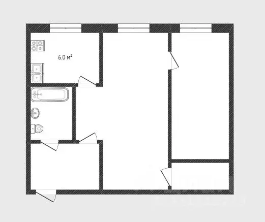 2-к кв. Тюменская область, Тюмень Одесская ул., 39 (44.9 м) - Фото 1