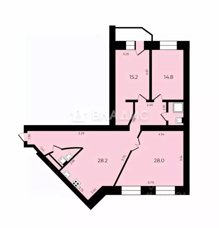 3-к кв. Коми, Сыктывкар ул. Орджоникидзе, 33/45 (112.0 м) - Фото 2