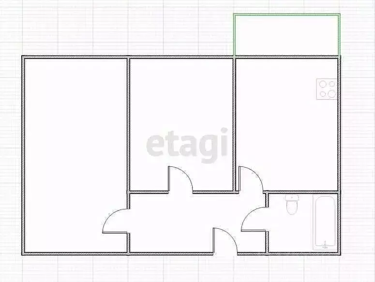 2-к кв. Костромская область, Судиславский муниципальный округ, пос. ... - Фото 2