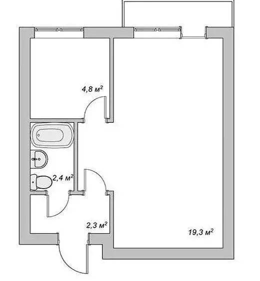 1-комнатная квартира: Кизел, улица Ленина, 49 (30.1 м) - Фото 0