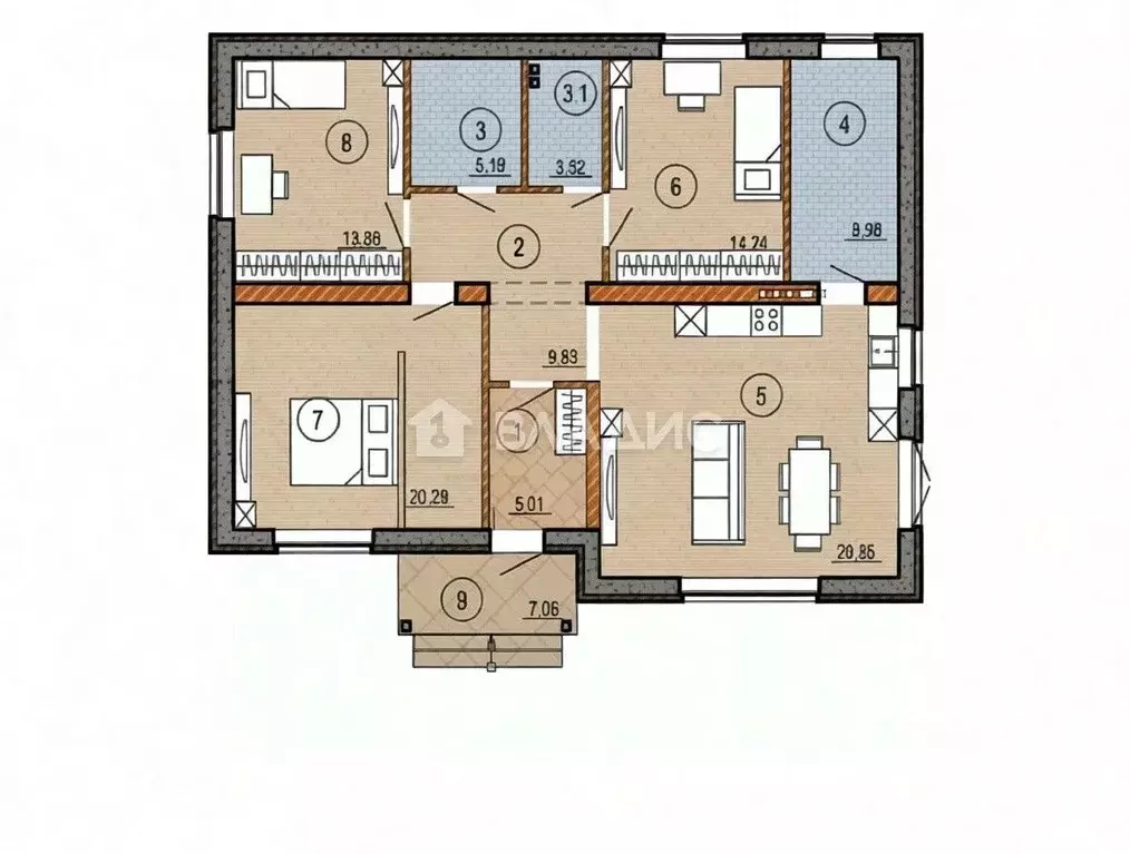 Дом в Пензенская область, Пензенский район, Богословский сельсовет, с. ... - Фото 2