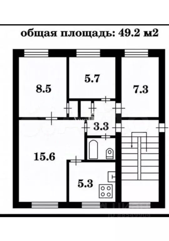 Комната Санкт-Петербург бул. Новаторов, 48 (29.2 м) - Фото 2