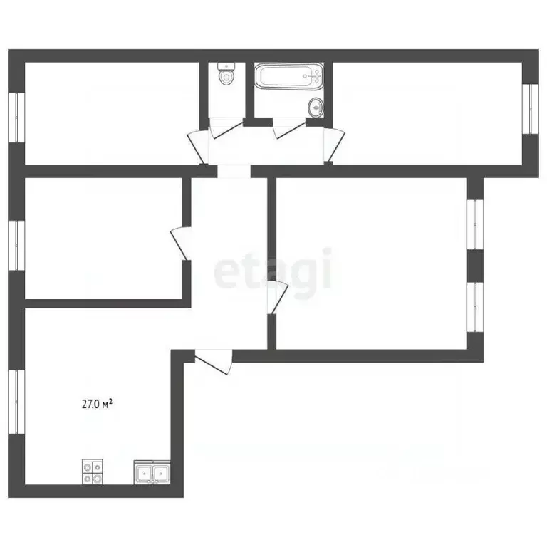 4-к кв. Ростовская область, Таганрог Инструментальная ул., 43Ак1 ... - Фото 2