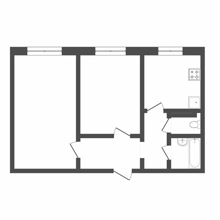 2-комнатная квартира: Тюмень, микрорайон Мыс, Судоремонтная улица, 21 ... - Фото 1