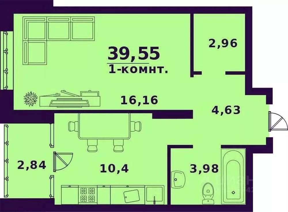 1-к кв. Ульяновская область, Ульяновск ул. Народного учителя Латышева, ... - Фото 0