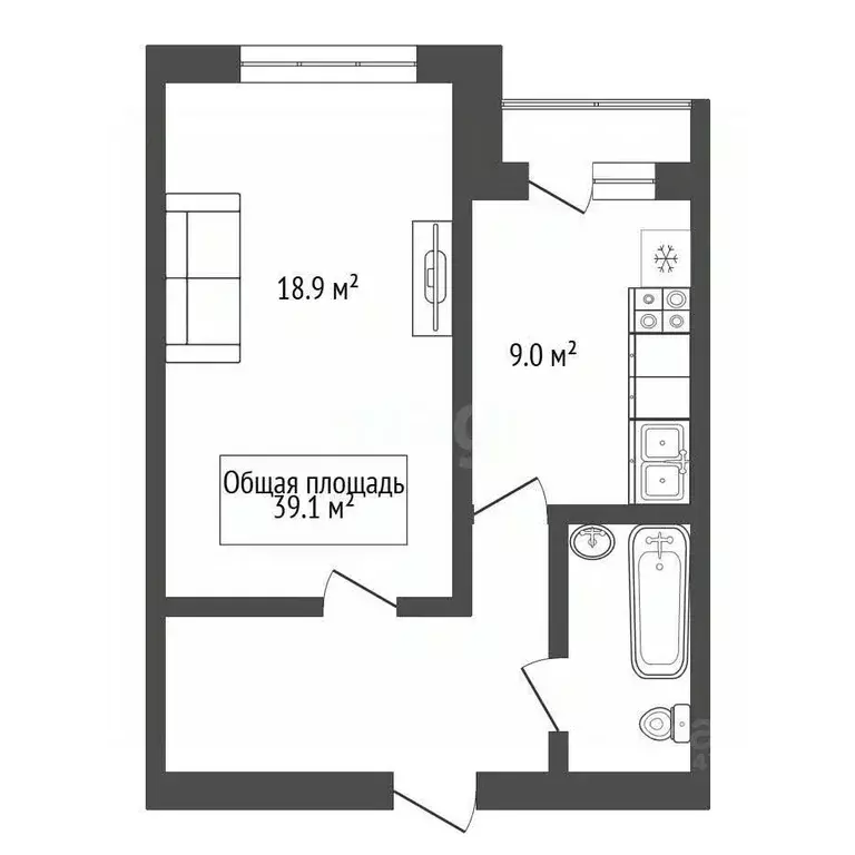 1-к кв. Новосибирская область, Новосибирский район, Барышевский ... - Фото 2