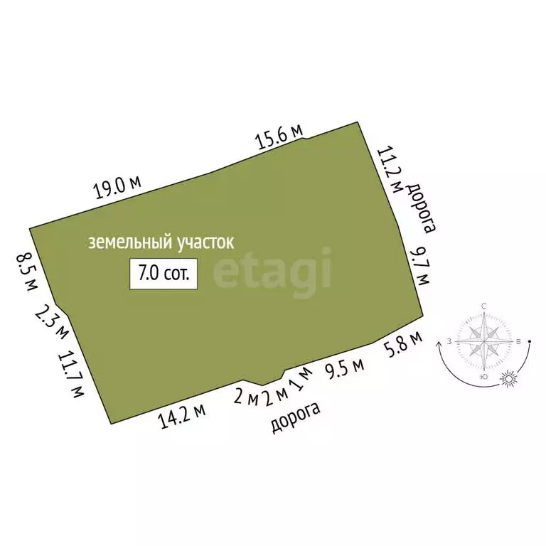 Участок в Миасс, улица Мамина-Сибиряка (6.97 м) - Фото 1