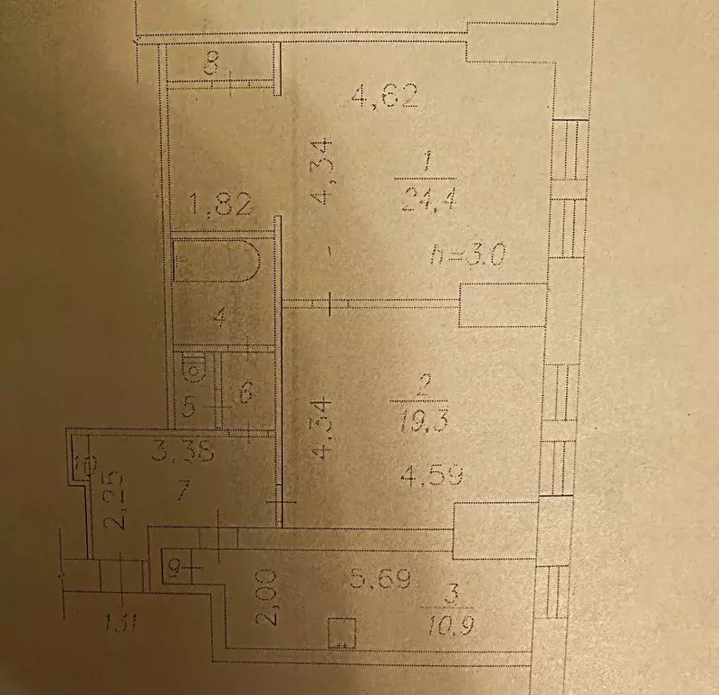 2-к кв. Кемеровская область, Новокузнецк ул. Кирова, 12 (67.8 м) - Фото 1