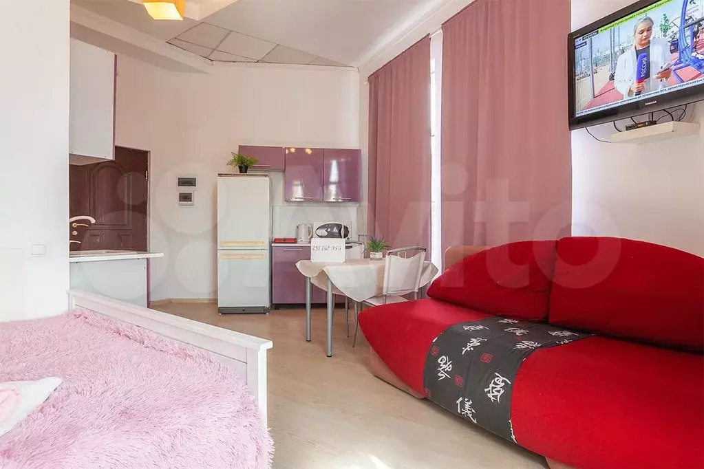 Квартира-студия, 34 м, 3/3 эт. - Фото 1