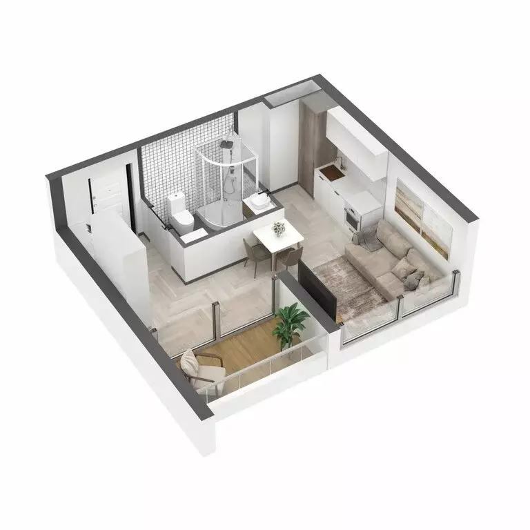 1-комнатная квартира: Ялта, улица Дражинского, 53 (30.3 м) - Фото 1