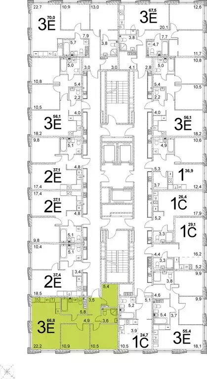 2-комнатная квартира: Екатеринбург, улица Краснолесья, 100/4 (66.2 м) - Фото 1
