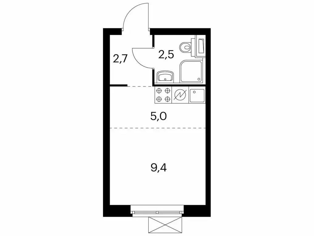 Квартира-студия: Москва, Амурская улица, 2А/1 (19.6 м) - Фото 0