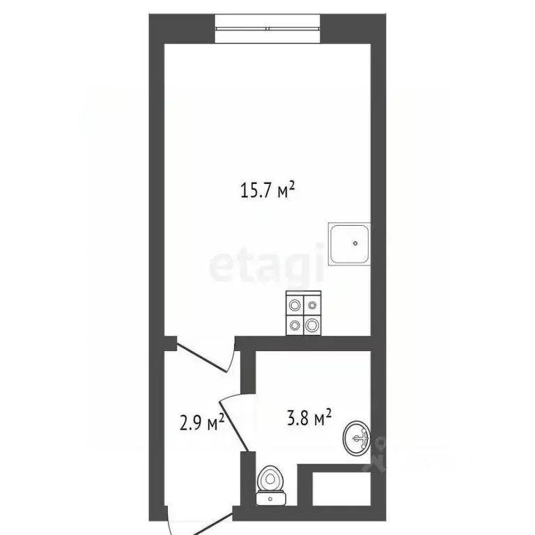 Студия Санкт-Петербург просп. Большевиков, 68к1 (21.4 м) - Фото 1