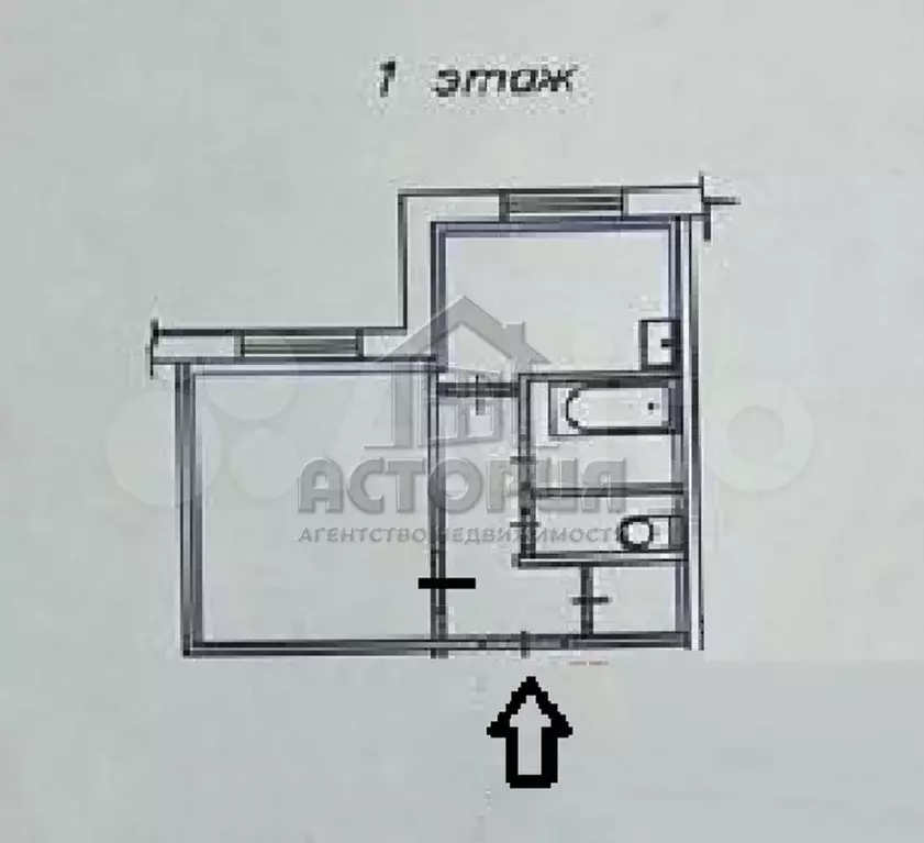 1-к. квартира, 27,8 м, 1/9 эт. - Фото 1